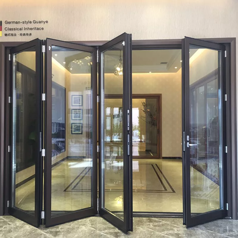 Pintu Lipat Aluminium Alloy Kanthi Insulasi Termal