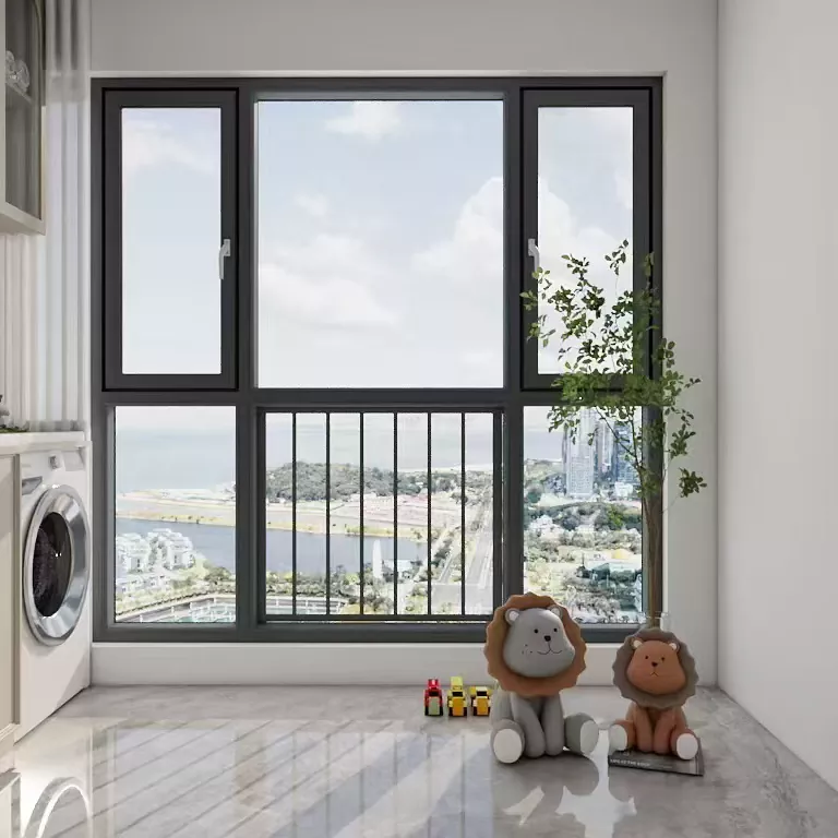 Jendela Casement Aluminium Alloy Terisolasi